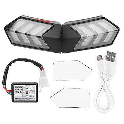 Brilluxa Helmet Safety Light, Motorcycle LED Turn Signal Brake Light Bar and Helmet Warning Lamp, Daytime Running Light Rear Beacon for Motorbike Helmet Visibility and Riding Safety
