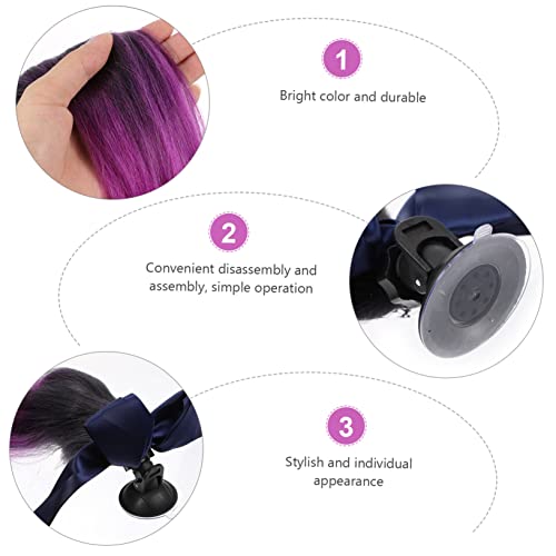 OUNONA Sucker Motorcycle Ponytail Decorative Braid Replaceable Adornment for Motorcycle Stylish Pigtail Accessory Light Durable Practical Design