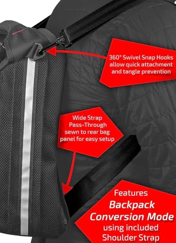 Chase Harper USA 4000 Aeropac Tail Trunk - Water-Resistant, Tear-Resistant, Industrial Grade Ballistic Nylon with Adjustable Bungee Mounting System for Universal Fit