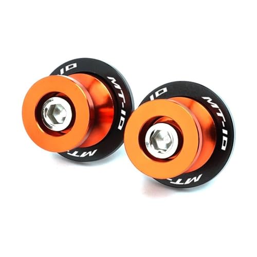 Rear Stand Frame Sliders for Yamaha MT03 MT10 MT-09 2014-2025 Motorcycle Accessories Swingarm Spools Sliders Stand Screws 6MM Swing Arm Bolts(MT10 Orange) - color: MT10 Orange