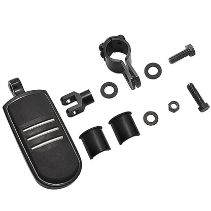 FOVPLUE 1",1.25"Highway Footpegs, Adjustable Highway Peg w/ 3-Piece Clamp for Harley Touring Softail Dyna Sportster models w/25mm-32mm Engine Guard/Tubing,BLACK#3 - color: Black For Streamliner Style