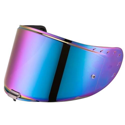 Motorcycle Helmet Visor for Challenger FF327 Helmet Visor Shield (Rainbow) - color: Rainbow