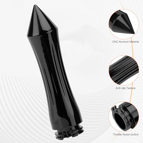 Motorcycle Hand Grips 1 Inch 25MM Handlebar Grip Throttle Non-Slip Universal Compatible with Harley Davidson Dyna Sportster 883 Road King Electra Glide Street Glide - color: Black-B