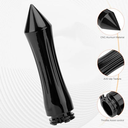 Motorcycle Hand Grips 1 Inch 25MM Handlebar Grip Throttle Non-Slip Universal Compatible with Harley Davidson Dyna Sportster 883 Road King Electra Glide Street Glide - color: Black-B
