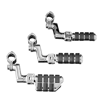 Kuryakyn 7999 Motorcycle Foot Controls: Offset Large ISO Highway Pegs with Magnum Quick Clamps for 1-1/4" Engine Guards/Tubing, Chrome, 1 Pair - size: 1-1/4" Clamps, style: Offset Large ISO Pegs