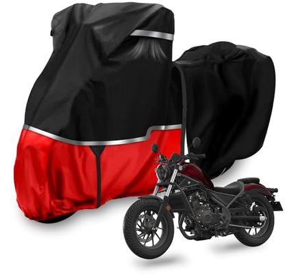 420D Motorcycle Cover Suitable for Honda Cruiser Rebel 300 500 1100 and Shadow 750/ Vtx 1300 /Fury Waterproof Motorcycle Cover Easy to Clean Tear-Resistant Suitable for Outdoor Protection - size: Honda Cruiser