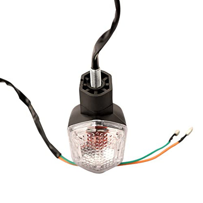 mokuo Motorcycle Front Turn Singal Assemblies Compatible with Honda Grom Msx 125 SF,12V 5W Halogen Lamp Light,Square Style - color: Rear