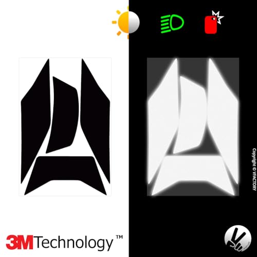 VFLUO - Kit of Reflective Stickers - SHARK SPARTAN™ Motorcycle Helmet - Approved Stripes FR - 3M™ Technology - High Visibility & Strength - Discreet & Design - Maximum Grip