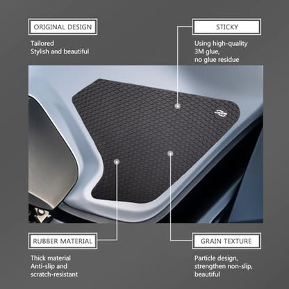 for Yamaha Super Tenere XT1200Z XT1200 Z 2012-2020 Side Fuel Tank Pad Protector Stickers Decal Gas Knee Grip Traction Pad Rubber Material Black