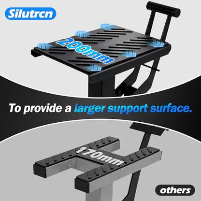 Dirt Bike Stand,600Lbs Capacity No Hydraulic Lift Jack Adjustable Hoist Table Heavy Duty Anti-Slip Lifting Stand for Dirt Pit Bike Motocross Enduro Motorcycle Repair&Maintenance-Black - color: Black