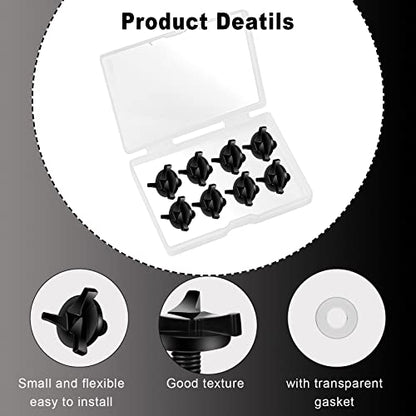 8pcs Motorcycle Helmet Screws, Motorcycle Helmet Visor Screws Helmet Visor Screws Motorcycle Helmet Accessories (Black, Transparent Gasket)