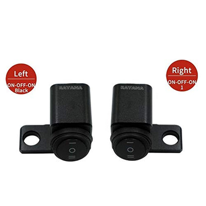 Rayana 12V Motorcycle 10mm Mirror Mount Switch Motorbike Headlight Hazard Brake Fog Lights ON-Off-ON Waterproof Switch Toggle Switch (Color : Left)