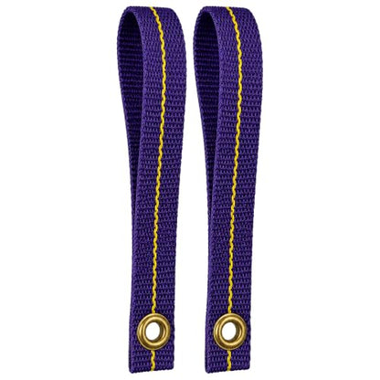 Cajun Tie Downs Hood Loop Anchor Straps — Under Hood Kayak & Canoe Tie-Down, Fits Vehicles Without Tow Hooks, 1" x 8", 2-Pack, Made in USA, Purple/Yellow - color: Purple/Yellow