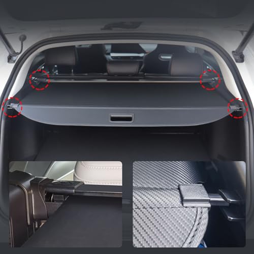 Compatible with MG Lander Car Rear Trunk Cargo Cover Luggage Storage Compartment Organiser Rack Dividers Curtain