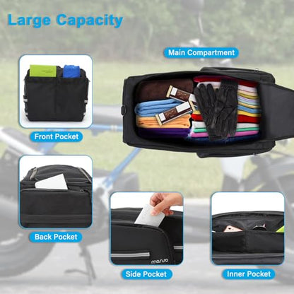 MOSISO Compatible with Ruckus 2010-2023 Under Seat Storage Bag, 18L Multifunctional Scooters Saddle Luggage Tool Gear Carry Bag Accessory Pouch with Handle & Shoulder Strap, Black