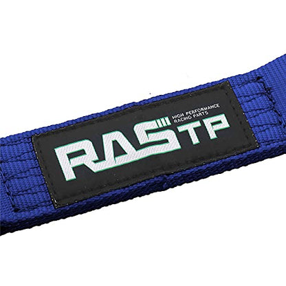 RASTP Limit Strap, Premium Quad Wrap Limit Strap Car Hauler Axle Straps Truck Wrecker Wheel Tie Down Strap with 10,000 Lb Webbing Strength (16 Inch,Blue) - color: Blue, size: 16 Inch
