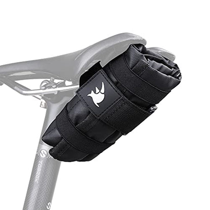 Rhinowalk Bike Saddle Bag Bicycle Under Seat Bag Repair Tools Pouch Frame Bag for Mountain Road Bike Cycling Accessories - color: Black