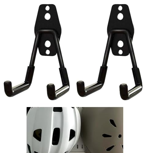 2PCS Motorcycle Helmet Holder Wall Mount, Helmet Display Wall Mount, Motorcycle Helmet Holder Hook, Helmet Hanger Wall Mount, for Home & Office, Perfect for Display & Storage Rack, No Helmet