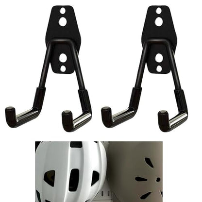 2PCS Motorcycle Helmet Holder Wall Mount, Helmet Display Wall Mount, Motorcycle Helmet Holder Hook, Helmet Hanger Wall Mount, for Home & Office, Perfect for Display & Storage Rack, No Helmet