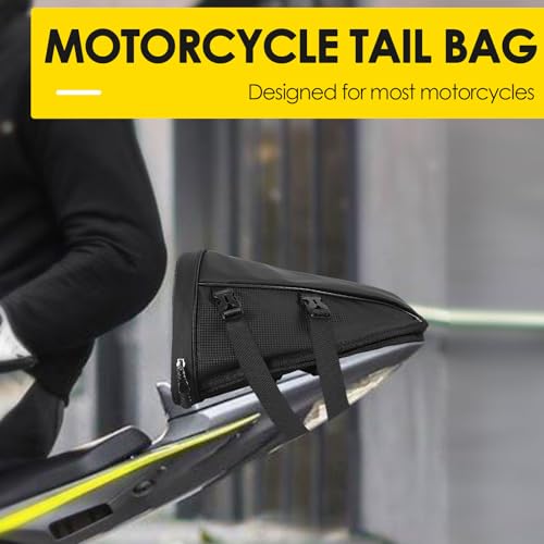 Motorcycle Tail Bag Multifunctional Waterproof Storage Saddle Bag with Straps Non Slip Base Top Motorcycle Seat Bag Sports Motorbike Rear Rack Bag