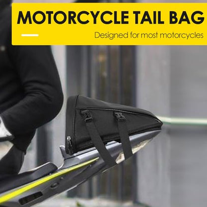 Motorcycle Tail Bag Multifunctional Waterproof Storage Saddle Bag with Straps Non Slip Base Top Motorcycle Seat Bag Sports Motorbike Rear Rack Bag