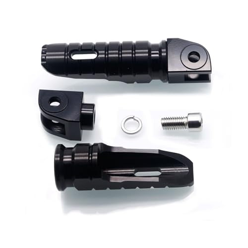 MZS Motorcycle Foot Pegs, 360° Roating Rider Front Footpegs Rest Pedal Black CNC Compatible with Panigale 899 959 1199 1299 V2 V4 / Streetfighter V2 V4 / 1098/1198 - size: Panigale 899 959 1199/Streetfighter 1098 1198