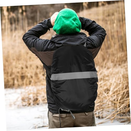 Reflective Hiking Backpack Cover with Elastic Band Rain Protection for Outdoor Adventures Lightweight and Portable Enhanced Night Visibility for Camping and Biking Fits Backpacks