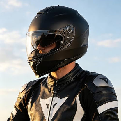 C70 Helmet Visor Replacement Face Shield Compatible with C70/ HJ20M/ FG-17/ FG-ST/IS-17 Motorcycle Helmets (Clear) - color: Clear