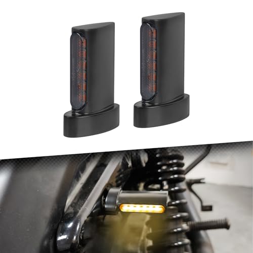 LED Turn Signal Light Motorcycle Mini Blinkers Indicators Fit for Harley Sportster XL 1992-2022 M6 Bolt Thread (Black Shell+Smoke Lens+6 Lights) - color: Black Shell+Smoke Lens+6 Lights