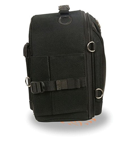 MOTORCYCLE LARGE SPORTY STYLE PVC SISSY BAR BACK PACK BAG WITH GUN POCKET INSIDE