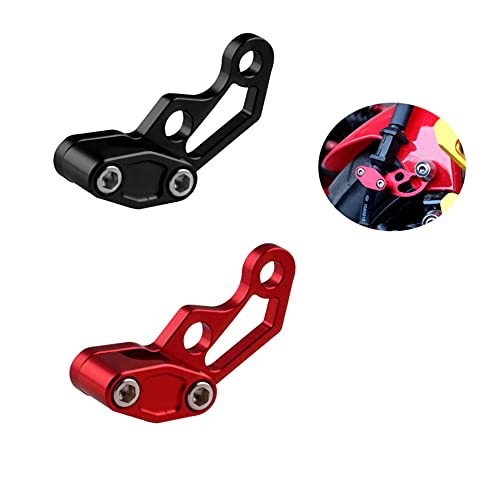 Universal Motorcycle Brake Cable Clip Oil Pipeline Clamp Aluminium Brake Clutch Wire Oil Pipe Cable Clamp Fit for Yama-ha Hon-da - color: Black