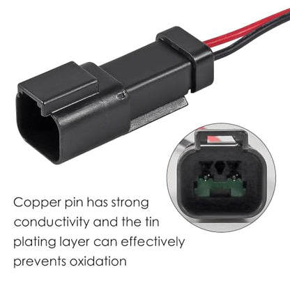 6Pcs 2 Pin DT Connector Car Electric Plug Connector Wire Harness Auto Waterproof Male Female Automotive Electrical Connector Auto Plug with 2 Wire for Car Truck Boat - size: 6pcs 2 pin DT