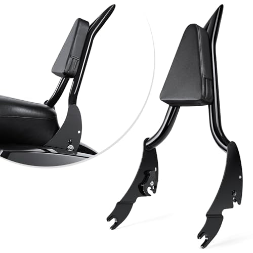 Amazicha Backrest Sissy Bar, Integrated Passenger Sissy Bar, Quick Release Detachable Backrest Fit for Harley Davidson Touring Road King Road Glide Street Glide Electra Glide 2009-2024, Black (26inch) - size: 26inch