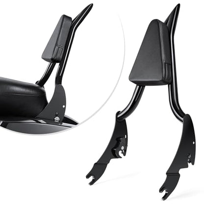 Amazicha Backrest Sissy Bar, Integrated Passenger Sissy Bar, Quick Release Detachable Backrest Fit for Harley Davidson Touring Road King Road Glide Street Glide Electra Glide 2009-2024, Black (26inch) - size: 26inch