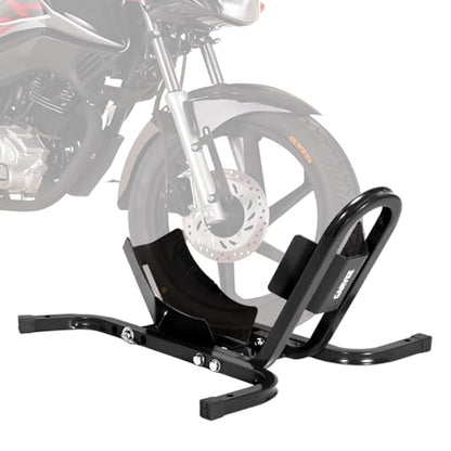 1800 Lb Capacity Heavy Duty Motorcycle Wheel Chock – Dirt Bike Wheel Chocks Adjustable 16"-21" Tire Fit for Cruisers, Dirt Bikes & ATVs, Rust-Resistant Steel Trailer & Garage Mount,Black - color: Black