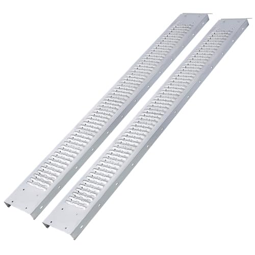 Loading Ramps, 960lbs Capacity Loading Ramps for Pickup Trucks, Steel Motorcycle Ramp, Dirt Bike Ramp for Truck, Lawn Mower, Snowblower, ATV, Quad, Pack of 2,with 4pcs Pedal (77" L) - size: 77" L