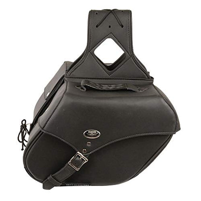Medium Black Pac Throw Over Slant Motorcycle Saddlebags