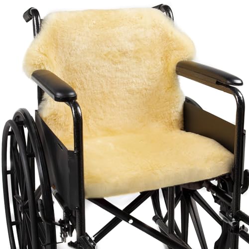 Natural Sheepskin for Bed Sores and Skin Irritation | Tauranga 100% Real Medical Sheepskins with Non-Slip Back for Pain Relief and Discomfort, Wool Seat Pad, Natural, 26 in. x 46 in. - color: Natural, size: 26x46 Inch (Pack of 1)