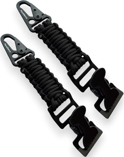 2-Pack Heavy Duty Metal Glove Clips: Stop Losing Your Gloves! - Rugged Tactical Work Glove Strap Holder for Duty Belt, Police, Construction & Outdoor Utility - color: Black * 2；2pcs