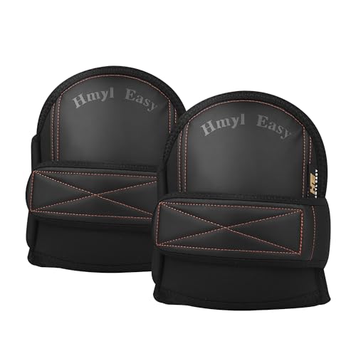 Super Soft Knee Pads for Work, Upgraded Replaceable Inner Cushion, Leather Knee Pads for Construction, Flooring, Gardening, Cleaning,Adjustable & Shorts Friendly,rodilleras para trabajo,Black - color: BLACK