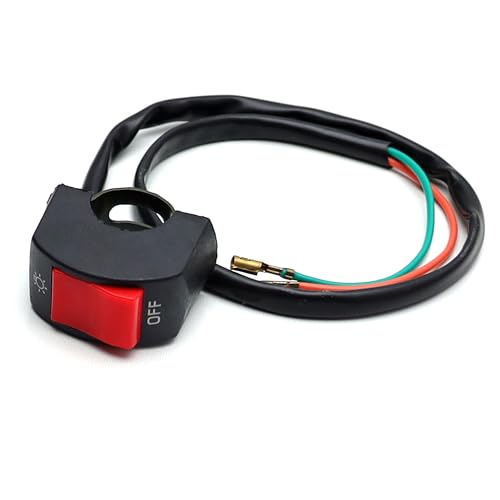 iJDMTOY Universal Fit 7/8-Inch Handlebar Single Flip On/Off Switch, Compatible with Motorcycle Dirt Bike ATV UTV Lights (Headlight, Fog/Driving Light, Light Bar) or Horn, etc - style: Single Flip Switch