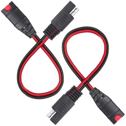 4269 GC009 X-Connect SAE Adapter for NOCO Genius 5 Genius 1 Battery Charger | 2pcs 1FT 14AWG SAE Adapter For NOCO GC009 G3500 G720 MXS 5.0 For ctek Smart Battery Charger, for Motorcycle/ATV/UTV