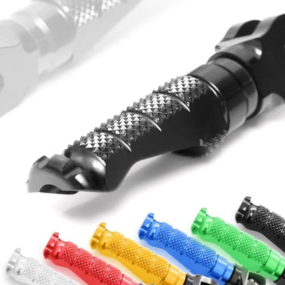 MCMOTOPARTS R-FIGHT Front Rider Footpeg Footpegs Foot Pegs Footrests Black Compatible with ER-6F 2006-2008 06 07 08 - color: Black, size: Standard (No Extension)