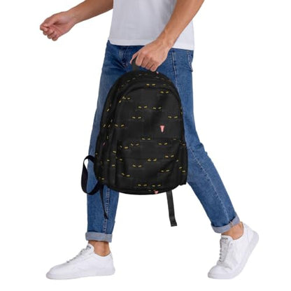Black Cat Backpack Bookbag Laptop Backpacks Multipurpose Daypack for Boys Girls School Men Women Travel Hiking - color: Black Cat