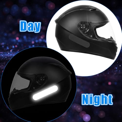 Ymapinc 16PCS Helmet Reflective Stickers, Night Visibility Reflective Tapes for Motorcycle Helmet Decals, Bike, Hard Hat Stickers for Safety