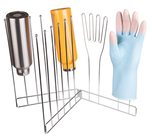 Kitchen Glove Holder, Bottle Drying Rack, Stainless Steel Dish Glove Holder,Baby Bottle Dryer Rack,Plastic Bag Drying Rack,Dishwasher Glove Drying Rack