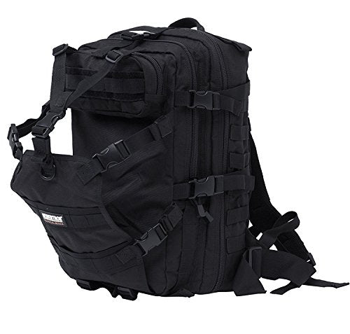 Seibertron Waterproof Large Capacity Molle Motorcycle Helmet Holder/Cycling Helmet Storage/Hiking Helmetcatch Bag/Backpack Also Fit Basketball Football Soccer Backpack Black - color: Black