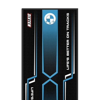 SIXTEN Motorcycle Mat for BMW 37' x 94',5" - Environmental Garage & Paddock Mat - Washable, Oil-Absorbing & Eco-Friendly - XL Protective Mat for Dirt Bike, Enduro & Motocross