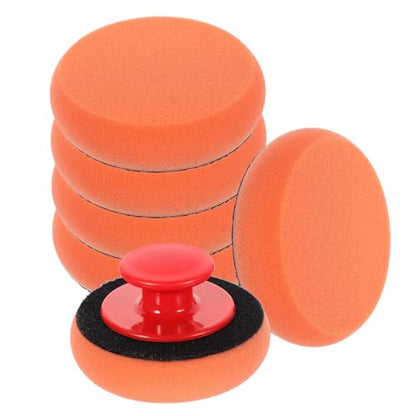 KESYOO Sponge Buffing Pads for Car Polishing Reusable Wax Applicator Pad Set with Sponges Handle for Cars Motorcycles Boats Easy to Use for Optimal Shine