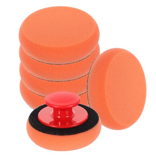 KESYOO Sponge Buffing Pads for Car Polishing Reusable Wax Applicator Pad Set with Sponges Handle for Cars Motorcycles Boats Easy to Use for Optimal Shine